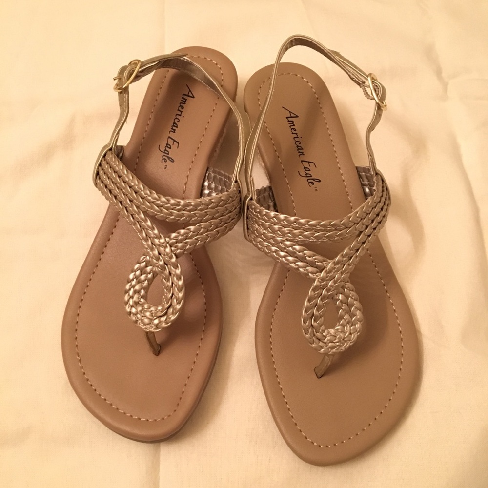 American Eagle Gold sandals size 5